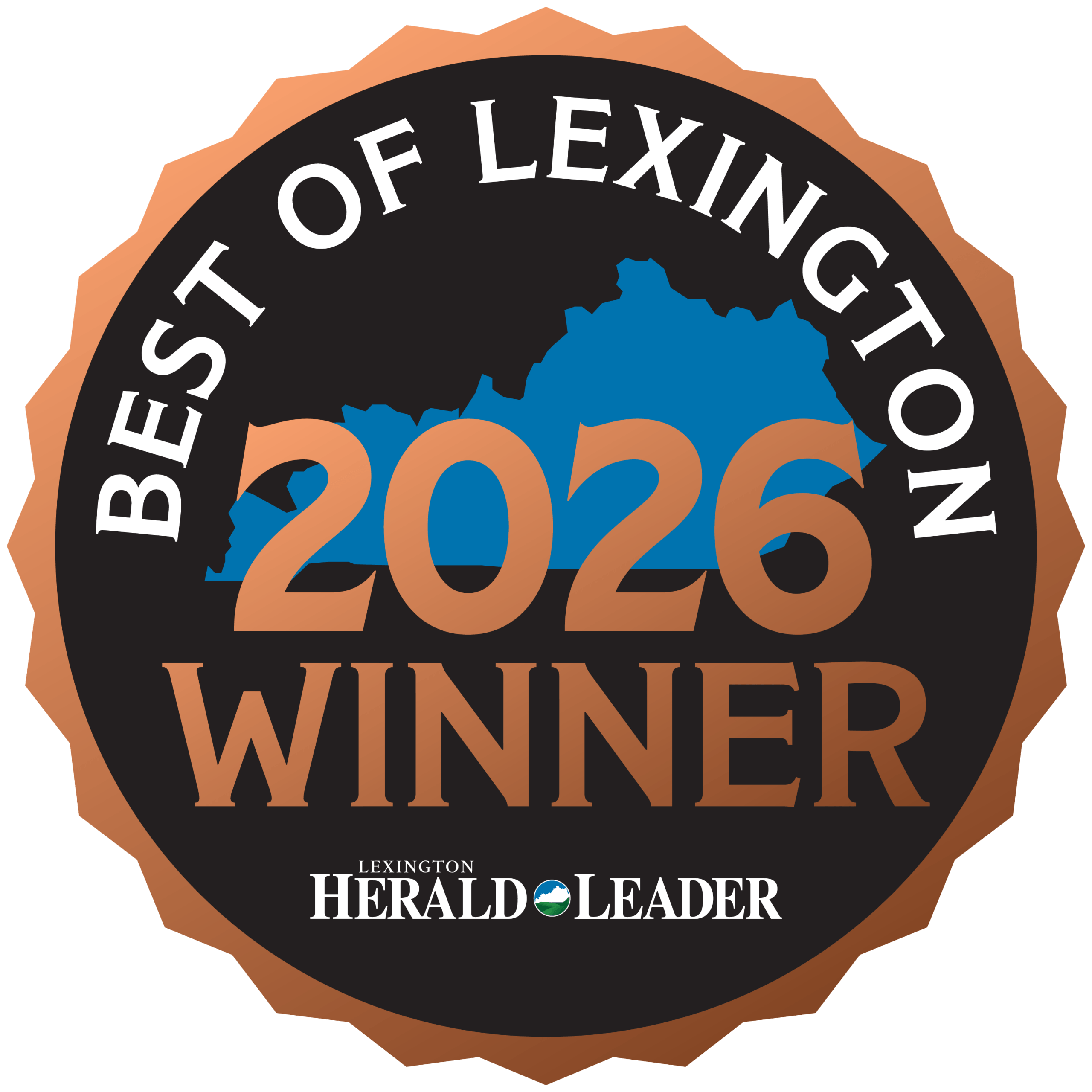 Best of Lexington 2026 Winner badge from Lexington Herald Leader